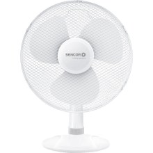 Επιτραπέζιος Ανεμιστήρας Sencor SFE 4037WH-EUE3 50W Διαμέτρου 40cm με 3 Ταχύτητες και Δυνατότητα Αυτόματης Περιστροφής εως 90° Λευκός
