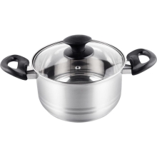 Κατσαρόλα LEGER SS 18x10,5cm 2,5lt Stainless Steel Lamart LTB1810 Ασημί