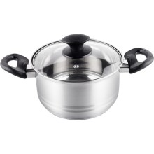 Κατσαρόλα LEGER SS 18x10,5cm 2,5lt Stainless Steel Lamart LTB1810 Ασημί