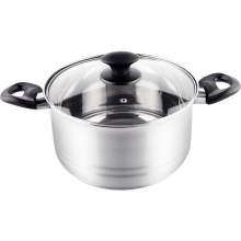 Κατσαρόλα LEGER SS 22x12,5cm 4,6lt Stainless Steel Lamart LTB2212 Ασημί