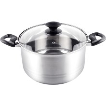 Κατσαρόλα LEGER SS 24x13,5cm 6,1lt Stainless Steel Lamart LTB2413 Ασημί