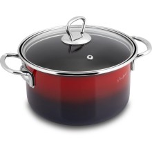 Κατσαρόλα Εμαγιέ EMAIL 18x11cm 2,4lt Lamart LT1181 Κόκκινο/Μαύρο