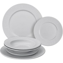 Σερβίτσιο Πιάτων από Πορσελάνη 6τεμ. 27cm/22cm/19cm FANCY Lamart LT9080 Λευκό