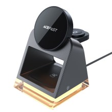 Επιτραπέζια Βάση Ασύρματης Φόρτισης Acefast E17 3-σε-1 20.5W για Φόρτιση 3 Συσκευών  Μαύρη