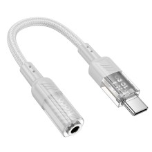 Αντάπτορας Hoco LS37 USB-C 3.5mm για Μικρόφωνο και Ήχο Γκρι