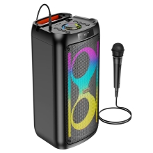 Φορητό Ηχείο Hoco HA6 Danny BT V5.3 2x15W 4500mAh 5h Αναπαραγωγή με Micro SD USB RGB LED Φωτισμό και Ασύρματo Μικρόφωνo