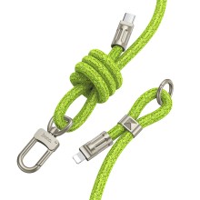 Καλώδιο Φόρτισης/Λουράκι Λαιμού Hoco GH7 USB-C to Lightning PD20W Braided Πράσινο 1.8m