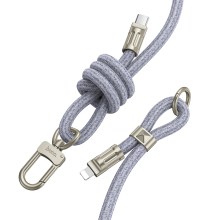 Καλώδιο Φόρτισης/Λουράκι Λαιμού Hoco GH7 USB-C to Lightning PD20W Braided Μπλέ 1.8m
