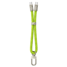 Καλώδιο Φόρτισης/Λουράκι Καρπού Hoco GH5 USB-C σε USB-C 60W 3A Braided Πράσινο 22cm
