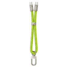 Καλώδιο Φόρτισης/Λουράκι Καρπού Hoco GH5 USB-C σε USB-C 60W 3A Braided Πράσινο 22cm