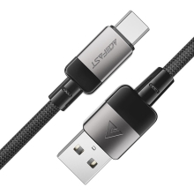 Καλώδιο Acefast C9-04 Μεταλλικό USB σε USB-C 3.0A Γρήγορη Φόρτιση Braided Μαύρο 1.2m
