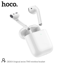 Wireless Hands Free Hoco. DES03 TWS V5.0  350mAh και 3h Ώρες Λειτουργίας Λευκά