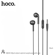 Hands Free Hoco. DM35 Mind Earphones Stereo 3.5mm με Μικρόφωνο και Πλήκτρο Λειτουργίας 1.2m Μαύρα