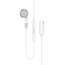 Hands Free Hoco. DM53 Unilateral Earphones USB-C  με Μικρόφωνο και Πλήκτρο Λειτουργίας 1.2m Λευκά Συμβατό με όλες τις Συσκευές