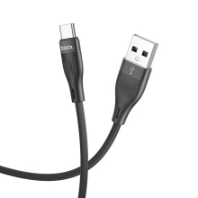 Καλώδιο σύνδεσης Hoco. DU45 Sturdy USB-A σε USB-C 3.0A για Γρήγορη Φόρτιση και Μεταφορά Δεδομένων Μαύρο 1m