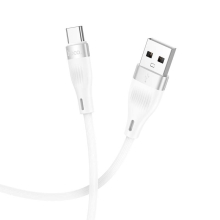 Καλώδιο σύνδεσης Hoco. DU45 Sturdy USB-A σε USB-C 3.0A για Γρήγορη Φόρτιση και Μεταφορά Δεδομένων Λευκό 1m