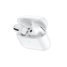 Wireless Hands Free Hoco. DES08 Plus TWS V5.0  300mAh και 3h Ώρες Λειτουργίας Λευκά με Μαύρο Silicon Sleeve