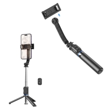 Βάση Στήριξης και Selfie Stick Hoco. DY01 Master 360°  με Τηλεχειρισμό Συμβατό με GoPro, Μήκος 106mm Μαύρο