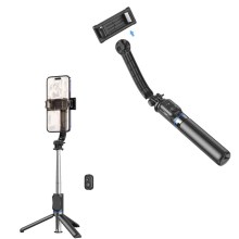 Βάση Στήριξης και Selfie Stick Hoco. DY01 Master 360°  με Τηλεχειρισμό Συμβατό με GoPro, Μήκος 106mm Μαύρο