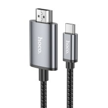Καλώδιο Hoco UA27 Type-C σε HDMI 4K 30Hz Braided Μαύρο 2m