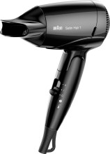 Σεσουάρ Μαλλιών Ταξιδίου Braun BRHD130 Satin Hair 1 Style & Go 1200W με 2 Επίπεδα Θέρμανσης και Ιονική Λειτουργία Μαύρο