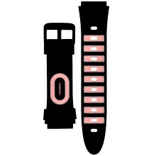 Ανταλλακτικό Λουράκι Hoco Σιλικόνης 19mm για Smartwatch Hoco Y104 Ροζ