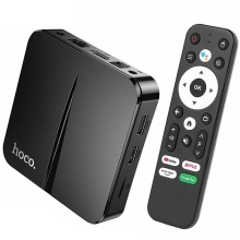 TV Box Hoco. DQ09 Barco 4K UHD 60Fps με WiFi RJ45 4GB RAM + 64GB ROM v5.0 Android 12 Δεν είναι συμβατό με Cosmote TV και Netflix