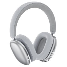 Wireless Ακουστικά Stereo Acefast H9 500mAh v5.4 30dB ANC με Μικρόφωνο και Πλήκτρο Λειτουργιών Ασημί