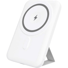 Power Bank Yenkee YPB 501 5000mAh 15W 3A MagSafe Ασύρματη Φόρτιση και 1xUSB-C PD20W, LED Ένδειξη Μπαταρίας Λευκό