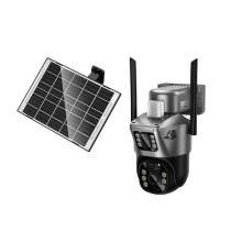 Hoco. DI76 Feather Solar 4G Κάμερα Ασφαλείας Εξωτερική Full HD IP65, Διπλή 355°, Ανίχνευση Κίνησης, Αμφίδρομη Επικοινωνία, Μόνο με SIM Nova