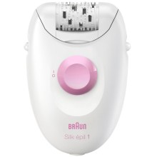 Μηχανή Αποτρίχωσης για το Σώμα BRAUN SE1-000 Silk Epil 1 με Σύστημα 20 Τσιμπίδων και Άκρες SoftLift Tips