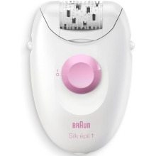 Μηχανή Αποτρίχωσης για το Σώμα BRAUN SE1-010 Silk Epil 1 με Σύστημα 20 Τσιμπίδων και Άκρες SoftLift Tips Ιδανική και για Ευαίσθητες Περιοχές