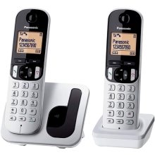 Ασύρματο Ψηφιακό Τηλέφωνο Panasonic KX-TGC212SPS EU DUO με Πλήκτρο Αποκλεισμού Κλήσεων και Ανοιχτή Ακρόαση Ασημί