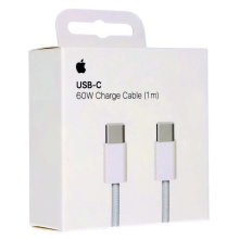Καλώδιο σύνδεσης Apple USB-C σε USB-C 60W MQKJ3ZM/A Braided Λευκό 1m