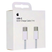 Καλώδιο σύνδεσης Apple USB-C σε USB-C 60W MQKJ3ZM/A Braided Λευκό 1m