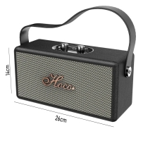 Φορητό Ηχείο Hoco. DS61 Rhyme Retro Leather 14W BT V5.3 SD CARD AUX USB και FM Ραδιόφωνο 2400mAh Black