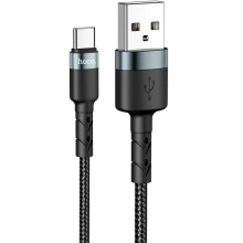 Καλώδιο Hoco. SU99 USB σε USB-C Fast Charging 3A Braided Μαύρο 1m