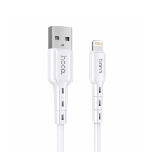 Καλώδιο σύνδεσης Hoco. DU01 Novel USB σε Lightning 2.4A για Φόρτιση και Μεταφορά Δεδομένων Λευκό 1m