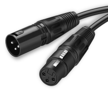 CABLETIME καλώδιο μικροφώνου XLR 11B24, 3-pin, 24AWG, 20m, μαύρο
