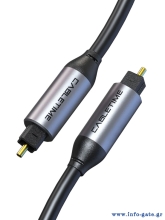 CABLETIME καλώδιο ήχου Toslink CT-AV380-P04GN, gold plated, 5mm, 2m, μαύρο