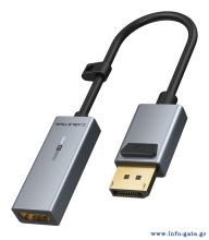 CABLETIME αντάπτορας DisplayPort σε HDMI CT-AV589-P02G4K60, 4K/60Hz, γκρι