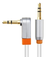 CABLETIME καλώδιο ήχου 3.5mm CT-AV311-P11RG, γωνιακό, gold plated, 3m, λευκό