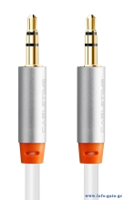 CABLETIME καλώδιο ήχου 3.5mm CT-AV311-P11G, gold plated, 3m, λευκό