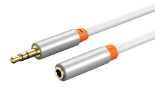 CABLETIME καλώδιο προέκτασης ήχου 3.5mm CT-AV311-P12G, gold plated, 0.5m, λευκό