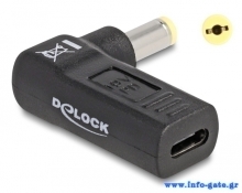 DELOCK αντάπτορας τροφοδοσίας 60009 USB-C σε Acer 5.5x1.7mm, 90°, μαύρος