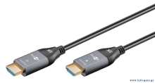 GOOBAY καλώδιο HDMI 2.1 65558 με Ethernet, 8K/60Hz, 48 Gbps, 10m, μαύρο