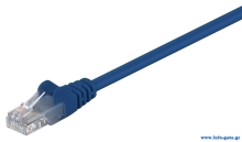 GΟOBAY καλώδιο UTP Cat 5e 68608, CCA, 27AWG, PVC, 0.25m, μπλε