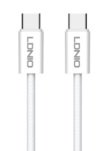 LDNIO καλώδιο USB-C iP-902c, 65W, 480Mbps, 2m, λευκό