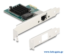 DELOCK κάρτα επέκτασης PCIe x1 σε 1x RJ45 Gigabit 88204, 1000Mbps