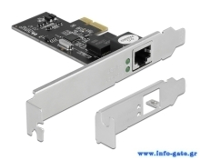 DELOCK κάρτα επέκτασης PCIe σε RJ45 89598, 2.5 Gbps, low profile